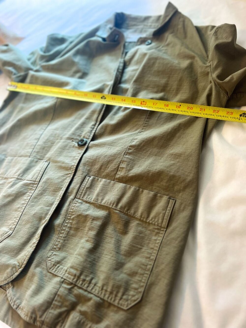 Everlane the fatigue blazer Jacket Chore Coat Army Green Extra Large XL - Picture 11 of 14